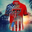 NCAA Texas Tech Red Raiders Hawaiian Shirt Fireworks Independence Day Gift For Friend