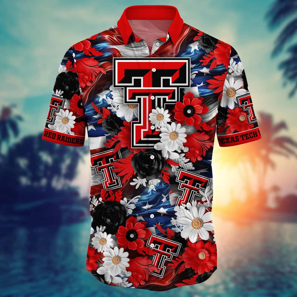 Floral Aloha NCAA Texas Tech Red Raiders Hawaiian Shirt Independence Day Gift For Dad Floral Aloha NCAA Texas Tech Red Raiders Hawaiian Shirt Independence Day Gift For Dad