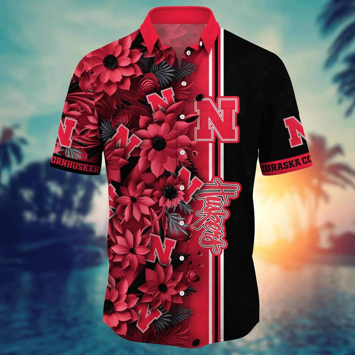Trending Aloha Nebraska Cornhuskers NCAA Hawaiian Shirt Beach Lovers Gift Trending Aloha Nebraska Cornhuskers NCAA Hawaiian Shirt Beach Lovers Gift