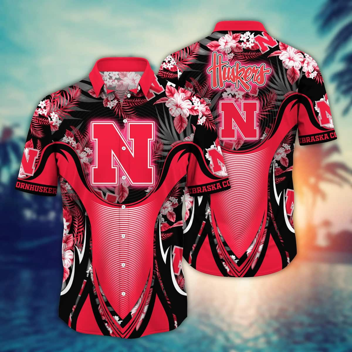 Nebraska Cornhuskers NCAA Hawaiian Shirt Tropical Summer Gift For Cool Dad