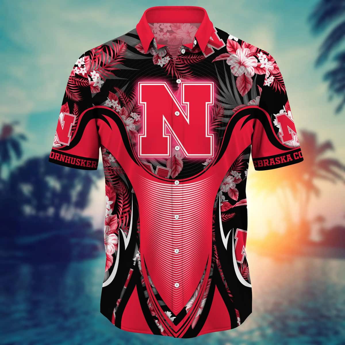 Nebraska Cornhuskers NCAA Hawaiian Shirt Tropical Summer Gift For Cool Dad Nebraska Cornhuskers NCAA Hawaiian Shirt Tropical Summer Gift For Cool Dad