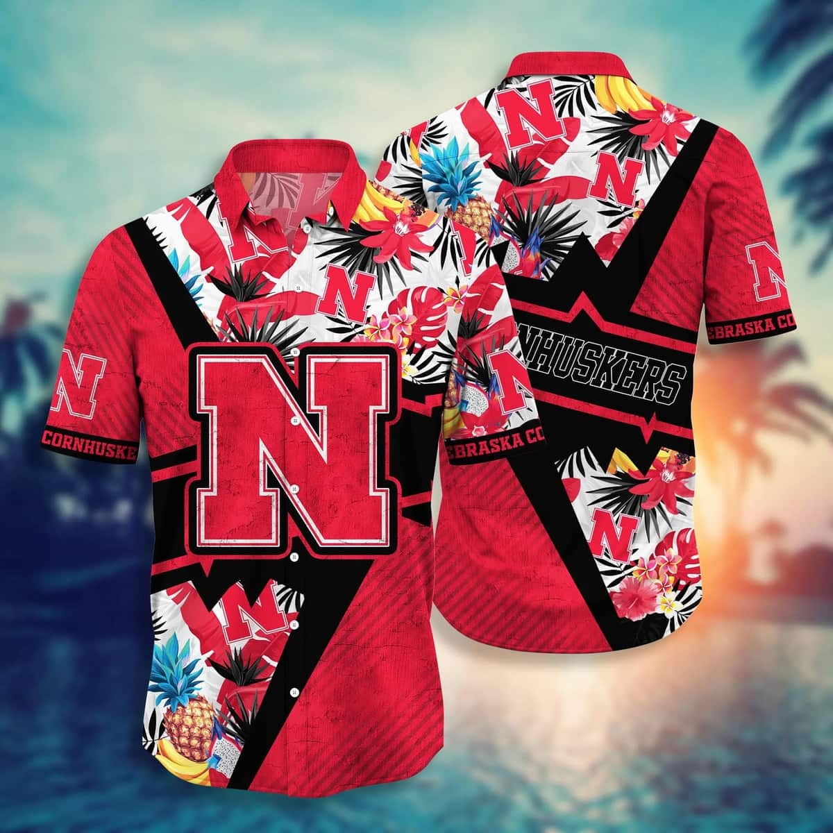 Colorful Aloha Nebraska Cornhuskers NCAA Hawaiian Shirt Gift For Great Dad