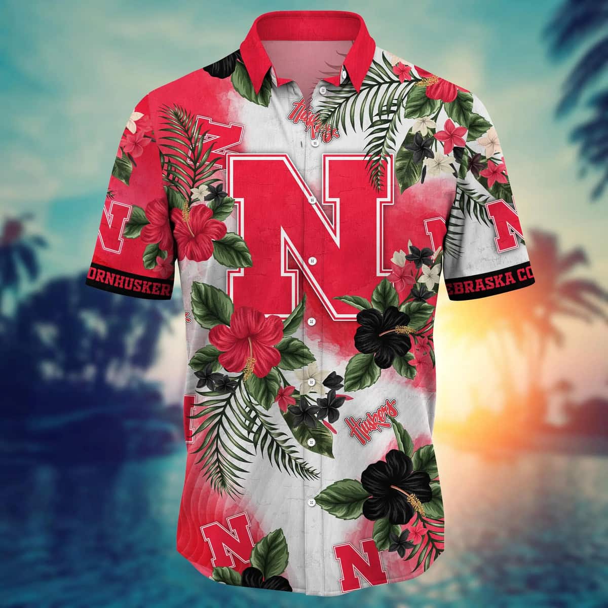 Stylish Aloha NCAA Nebraska Cornhuskers Hawaiian Shirt Hibiscus Flowers Gift For Boyfriend Stylish Aloha NCAA Nebraska Cornhuskers Hawaiian Shirt Hibiscus Flowers Gift For Boyfriend