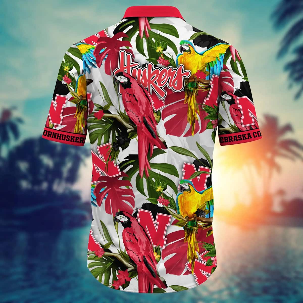 Tropical Aloha NCAA Nebraska Cornhuskers Hawaiian Shirt Summer Holiday Gift Tropical Aloha NCAA Nebraska Cornhuskers Hawaiian Shirt Summer Holiday Gift