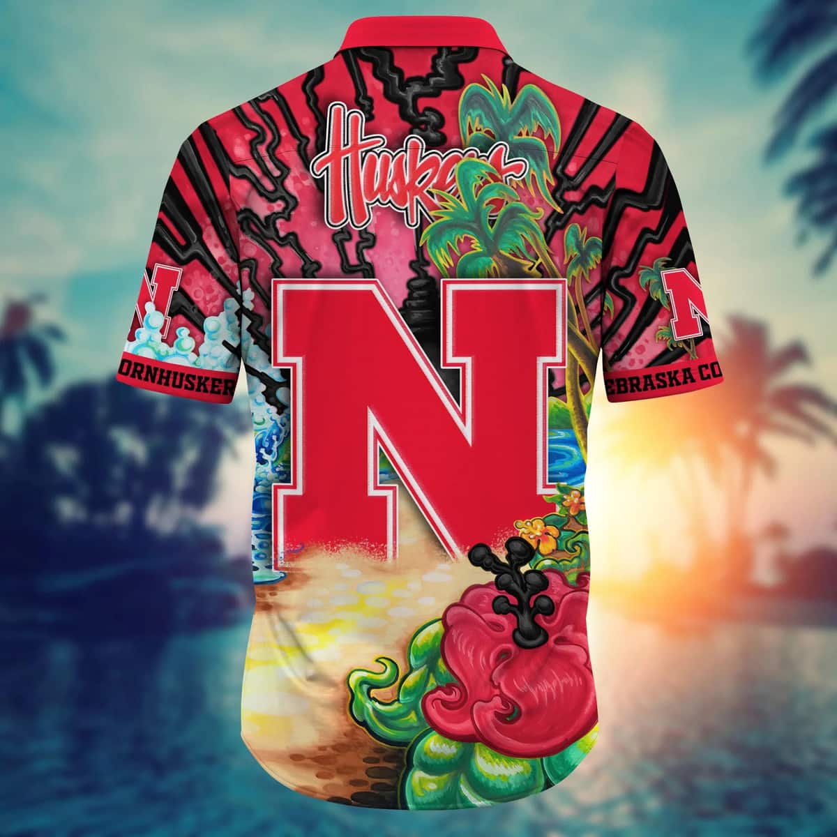 Stylish Aloha Nebraska Cornhuskers NCAA Hawaiian Shirt Beach Vacation Gift For Dad Stylish Aloha Nebraska Cornhuskers NCAA Hawaiian Shirt Beach Vacation Gift For Dad