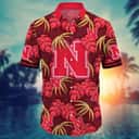 Summer Aloha NCAA Nebraska Cornhuskers Hawaiian Shirt Palm Leaves Gift For Dad Summer Aloha NCAA Nebraska Cornhuskers Hawaiian Shirt Palm Leaves Gift For Dad