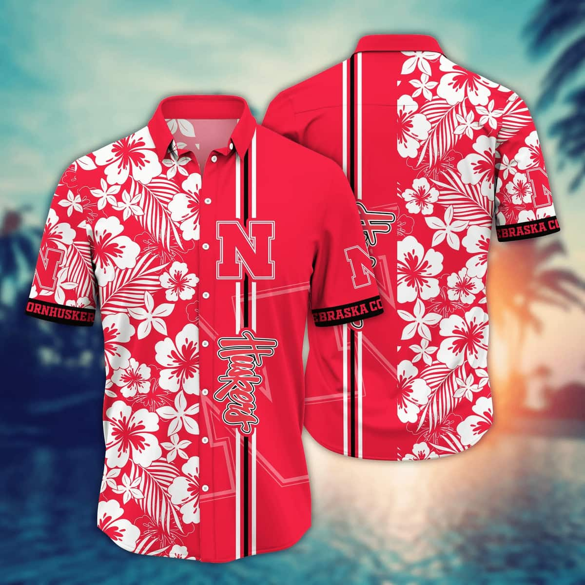 Basic Aloha Nebraska Cornhuskers NCAA Hawaiian Shirt Beach Holiday Gift For Friends