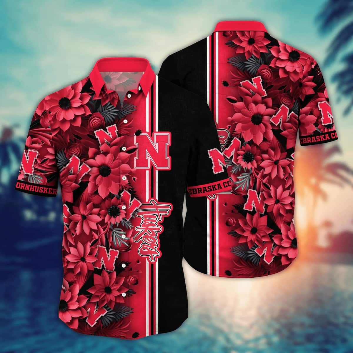 Stylish Aloha NCAA Nebraska Cornhuskers Hawaiian Shirt Gift For Beach Lovers