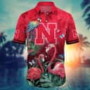 Awesome NCAA Nebraska Cornhuskers Hawaiian Shirt Pink Flamingo Gift For Best Friend Awesome NCAA Nebraska Cornhuskers Hawaiian Shirt Pink Flamingo Gift For Best Friend