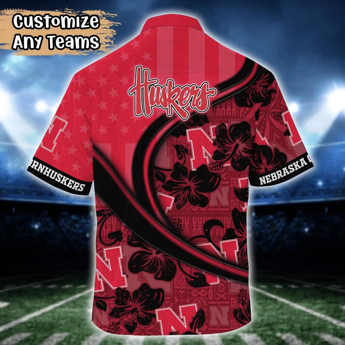 NCAA Nebraska Cornhuskers Hawaiian Shirt Custom Name Summer Gift For Friends NCAA Nebraska Cornhuskers Hawaiian Shirt Custom Name Summer Gift For Friends