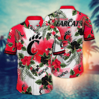 Cincinnati Bearcats NCAA Hawaiian Shirt Hibiscus Flowers Best Gift For Older Dad Cincinnati Bearcats NCAA Hawaiian Shirt Hibiscus Flowers Best Gift For Older Dad