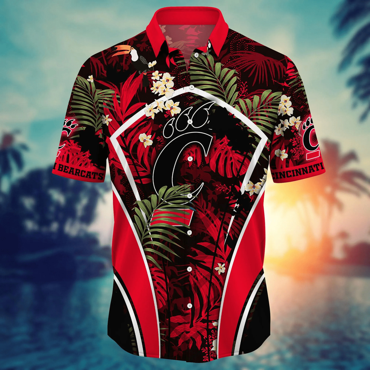 Cool Aloha Cincinnati Bearcats NCAA Hawaiian Shirt Summer Holiday Gift For Dad Cool Aloha Cincinnati Bearcats NCAA Hawaiian Shirt Summer Holiday Gift For Dad