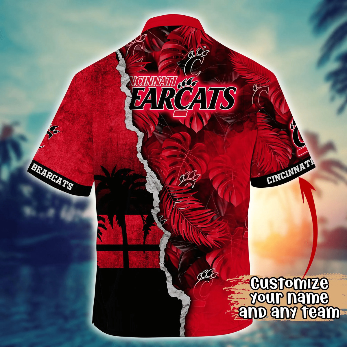 Cincinnati Bearcats Hawaiian Shirt Customize Name Summer Holiday Gift For Great Dad Cincinnati Bearcats Hawaiian Shirt Customize Name Summer Holiday Gift For Great Dad