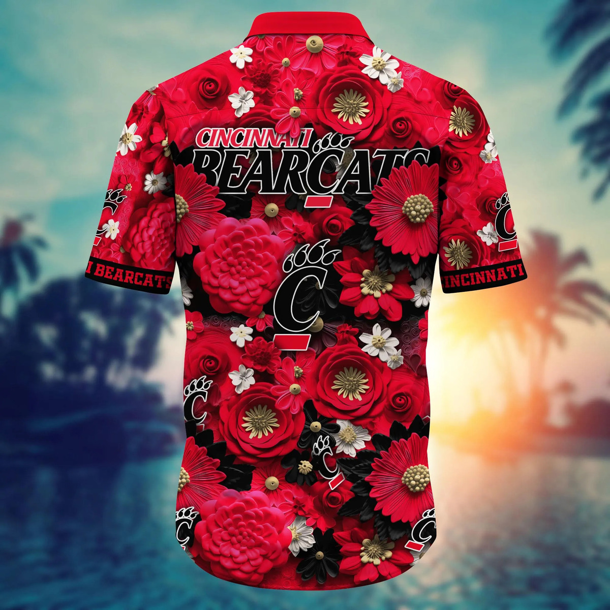 Floral Aloha NCAA Cincinnati Bearcats Hawaiian Shirt Funny Gift For Dad Floral Aloha NCAA Cincinnati Bearcats Hawaiian Shirt Funny Gift For Dad