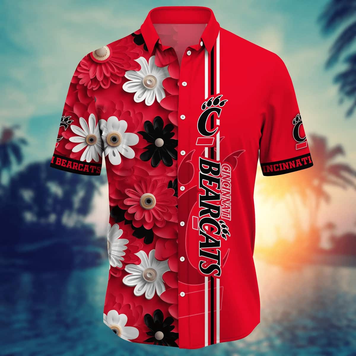 Floral Aloha NCAA Cincinnati Bearcats Hawaiian Shirt Gift For Cool Dad Floral Aloha NCAA Cincinnati Bearcats Hawaiian Shirt Gift For Cool Dad