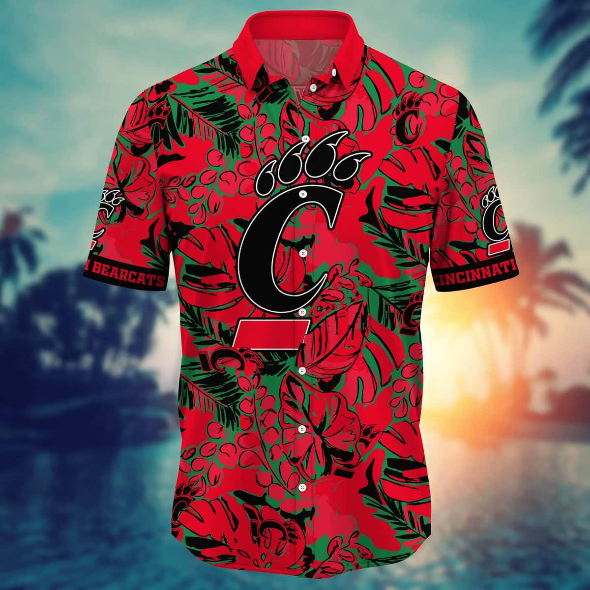 Red Aloha NCAA Cincinnati Bearcats Hawaiian Shirt Gift For Boyfriend Red Aloha NCAA Cincinnati Bearcats Hawaiian Shirt Gift For Boyfriend
