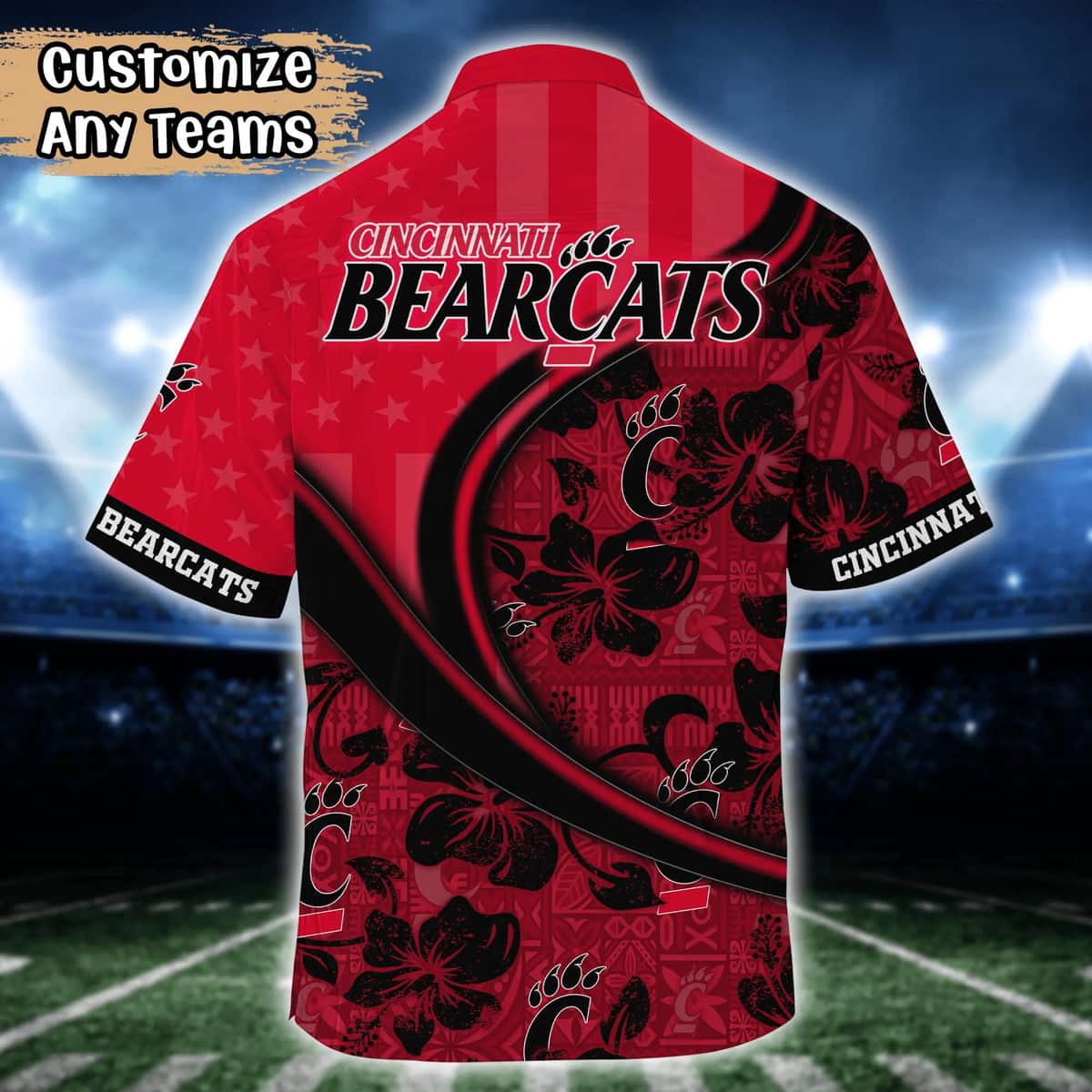 NCAA Cincinnati Bearcats Hawaiian Shirt Custom Name Trendy Summer Gift For Cool Dad NCAA Cincinnati Bearcats Hawaiian Shirt Custom Name Trendy Summer Gift For Cool Dad