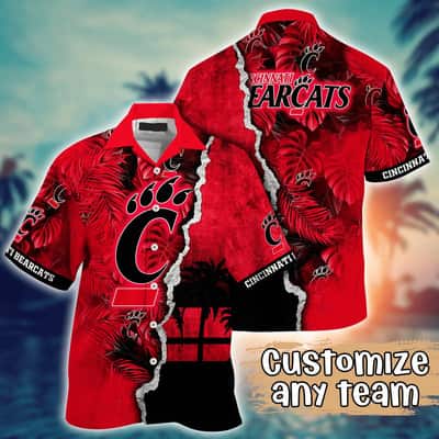 Vintage Aloha NCAA Cincinnati Bearcats Hawaiian Shirt Custom Name Gift For Beach Lovers
