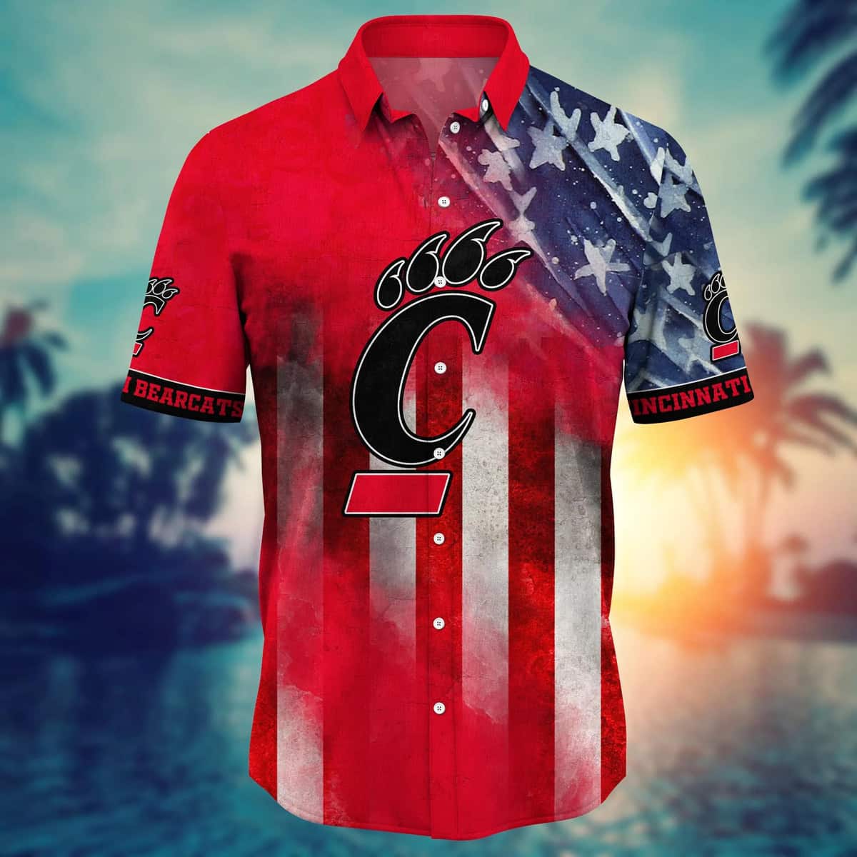 NCAA Cincinnati Bearcats Hawaiian Shirt Happy 4th Of July Gift For Family NCAA Cincinnati Bearcats Hawaiian Shirt Happy 4th Of July Gift For Family