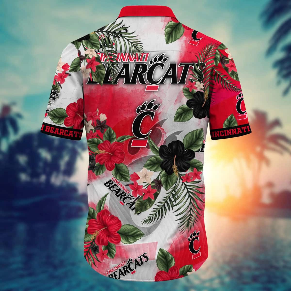 NCAA Cincinnati Bearcats Hawaiian Shirt Hibiscus Flowers Gift For Boyfriend NCAA Cincinnati Bearcats Hawaiian Shirt Hibiscus Flowers Gift For Boyfriend