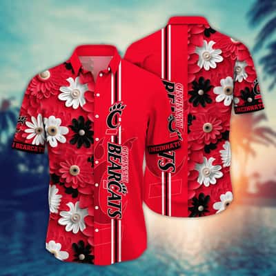Floral Aloha NCAA Cincinnati Bearcats Hawaiian Shirt Beach Gift For Family Floral Aloha NCAA Cincinnati Bearcats Hawaiian Shirt Beach Gift For Family