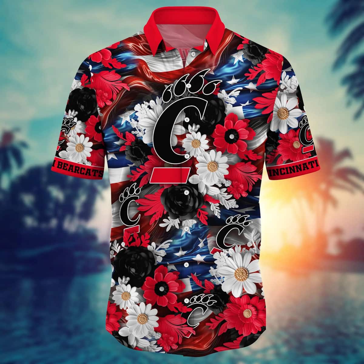 NCAA Cincinnati Bearcats Hawaiian Shirt Independence Day Gift For Dad NCAA Cincinnati Bearcats Hawaiian Shirt Independence Day Gift For Dad