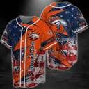 Retro NFL Denver Broncos Baseball Jersey US Flag Gift For Boyfriend Retro NFL Denver Broncos Baseball Jersey US Flag Gift For Boyfriend
