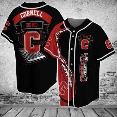 Black MLB Cornell Big Red Baseball Jersey Gift For Dad From Daughter Black MLB Cornell Big Red Baseball Jersey Gift For Dad From Daughter