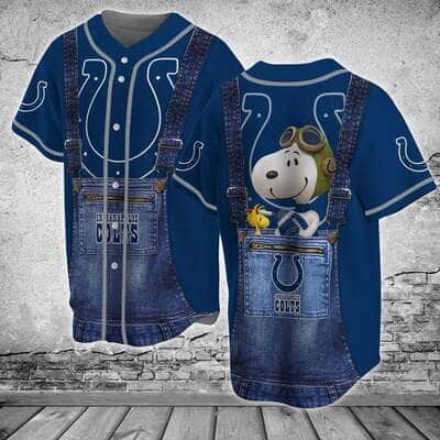 Blue NFL Indianapolis Colts Baseball Jersey Snoopy Pliot Gift For Boyfriend Blue NFL Indianapolis Colts Baseball Jersey Snoopy Pliot Gift For Boyfriend