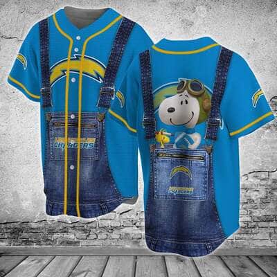 Blue NFL Los Angeles Chargers Baseball Jersey Gift For Boyfriend Blue NFL Los Angeles Chargers Baseball Jersey Gift For Boyfriend