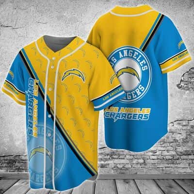 Yellow And Blue NFL Los Angeles Chargers Baseball Jersey Gift For Football Players Yellow And Blue NFL Los Angeles Chargers Baseball Jersey Gift For Football Players