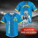 Blue NFL Los Angeles Chargers Baseball Jersey Custom Name And Number Gift For Friends Blue NFL Los Angeles Chargers Baseball Jersey Custom Name And Number Gift For Friends