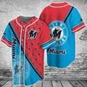 Red And Blue MLB Miami Marlins Baseball Jersey Gift For Daughter Red And Blue MLB Miami Marlins Baseball Jersey Gift For Daughter