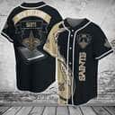Black NFL New Orleans Saints Baseball Jersey Best Gift For Football Lovers Black NFL New Orleans Saints Baseball Jersey Best Gift For Football Lovers