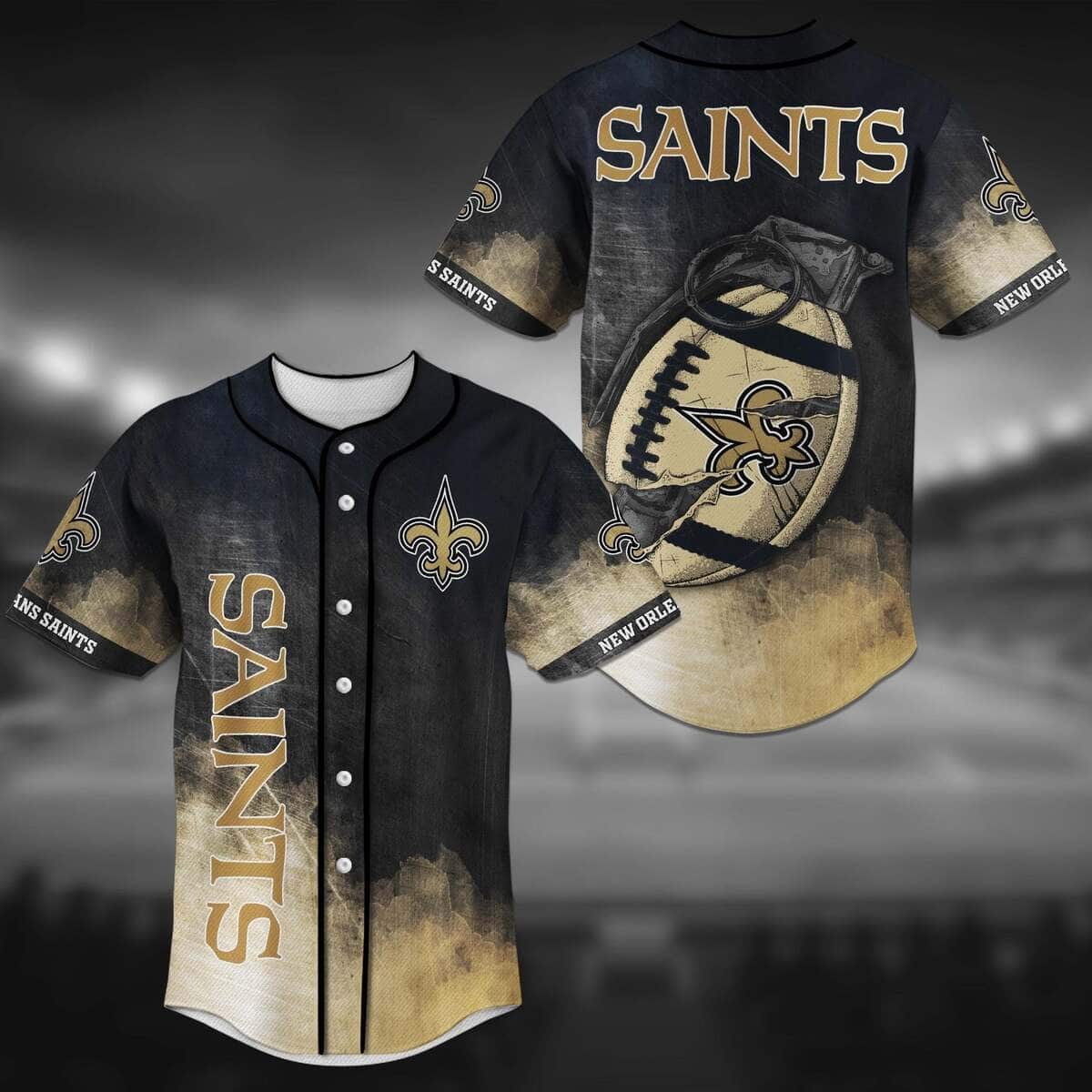 Stylish NFL New Orleans Saints Baseball Jersey Gift For Football Players
