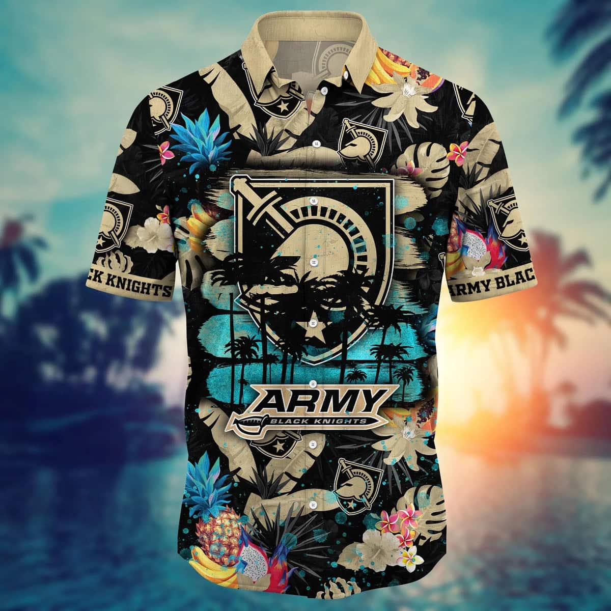 Summer Aloha NCAA Army Black Knights Hawaiian Shirt Tropical Fruits Gift For Friends Summer Aloha NCAA Army Black Knights Hawaiian Shirt Tropical Fruits Gift For Friends