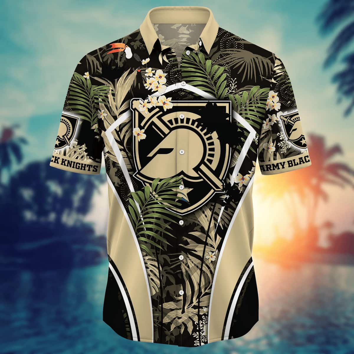 Stylish Army Black Knights NCAA Hawaiian Shirt Palm Leaves Gift For Great Dad Stylish Army Black Knights NCAA Hawaiian Shirt Palm Leaves Gift For Great Dad