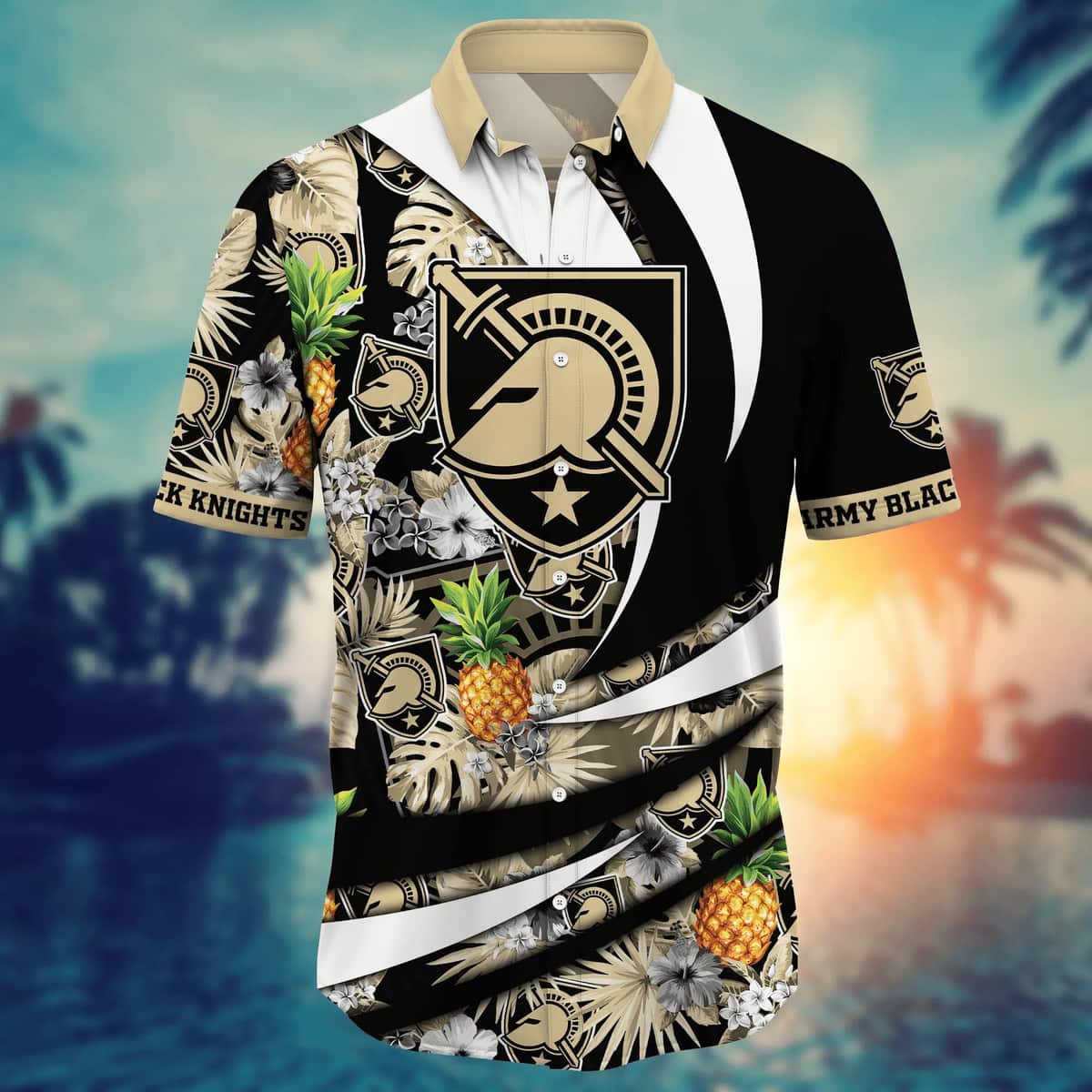 Summer Aloha NCAA Army Black Knights Hawaiian Shirt Pineapple Gift For Beach Lovers Summer Aloha NCAA Army Black Knights Hawaiian Shirt Pineapple Gift For Beach Lovers