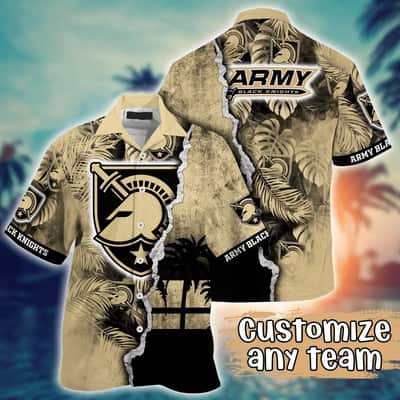 Vintage Aloha NCAA Army Black Knights Hawaiian Shirt Custom Name Gift For Beach Trip