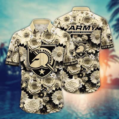 Cool NCAA Army Black Knights Hawaiian Shirt Abstract Floweret Gift For Beach Lovers
