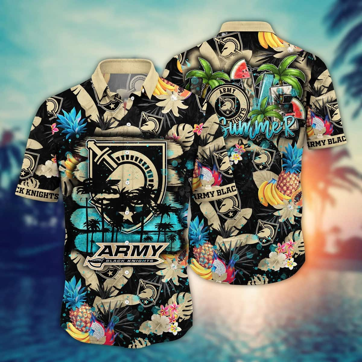 Summer Aloha NCAA Army Black Knights Hawaiian Shirt Tropical Fruit Gift For Bestfriend