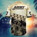 Vintage Aloha NCAA Army Black Knights Hawaiian Shirt Palm Trees Gift For Boyfriend