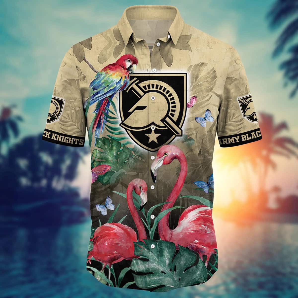 Classic NCAA Army Black Knights Hawaiian Shirt Pink Flamingo Gift For Beach Lovers Classic NCAA Army Black Knights Hawaiian Shirt Pink Flamingo Gift For Beach Lovers