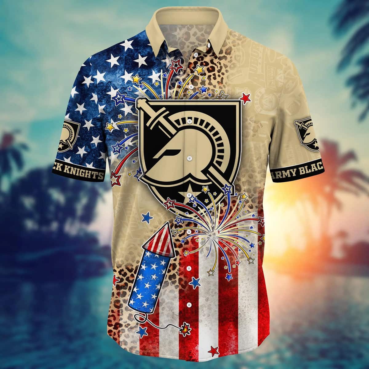 Stylish NCAA Army Black Knights Hawaiian Shirt Fireworks Independence Day Gift For New Dad Stylish NCAA Army Black Knights Hawaiian Shirt Fireworks Independence Day Gift For New Dad