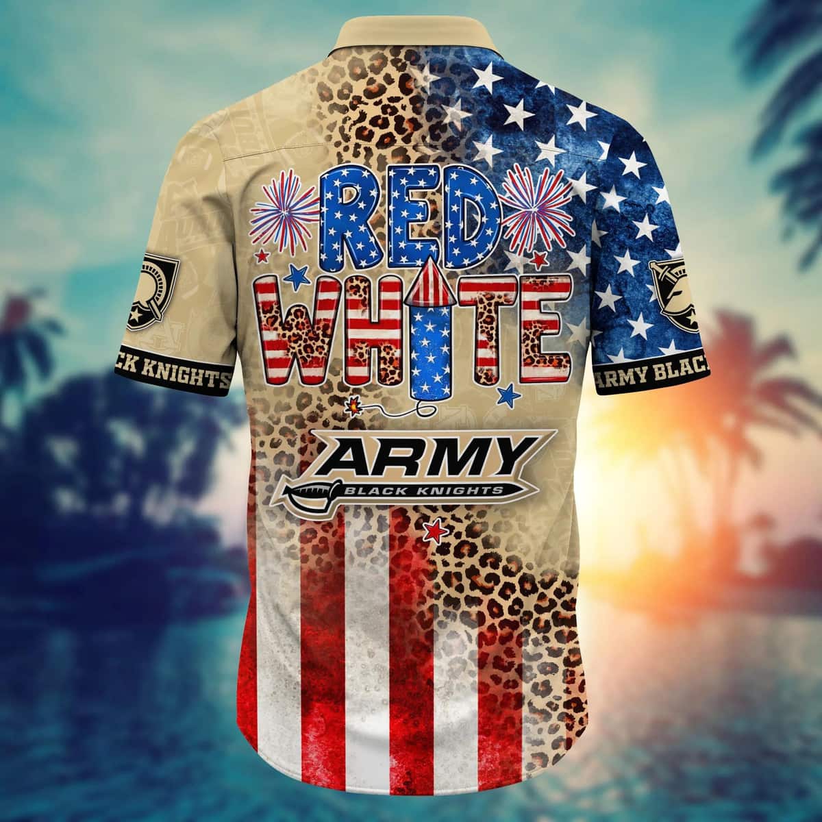 Stylish NCAA Army Black Knights Hawaiian Shirt Fireworks Independence Day Gift For New Dad Stylish NCAA Army Black Knights Hawaiian Shirt Fireworks Independence Day Gift For New Dad