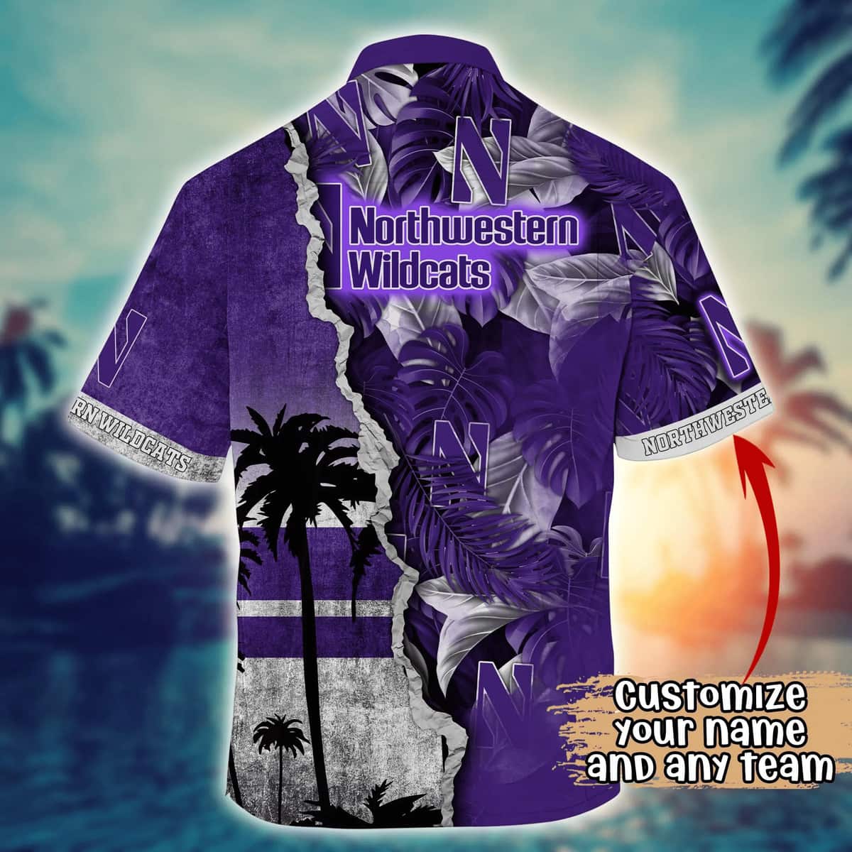 Vintage Northwestern Wildcats NCAA Hawaiian Shirt Custom Name Gift For Beach Lovers Vintage Northwestern Wildcats NCAA Hawaiian Shirt Custom Name Gift For Beach Lovers