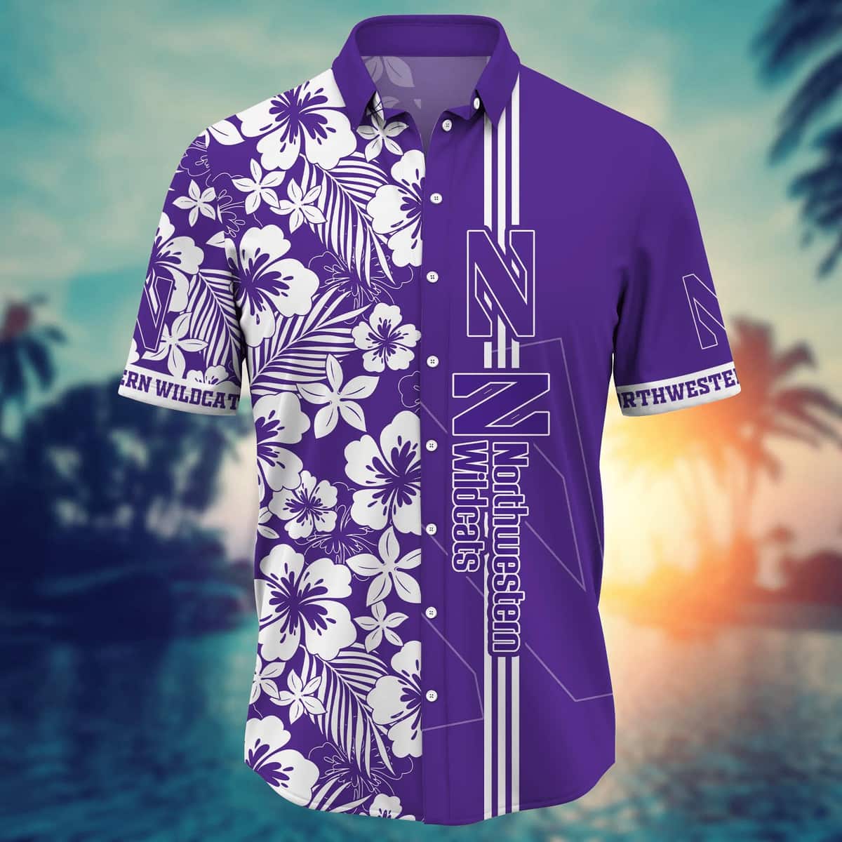 Classic Aloha NCAA Northwestern Wildcats Hawaiian Shirt Cool Gift For Dad Classic Aloha NCAA Northwestern Wildcats Hawaiian Shirt Cool Gift For Dad