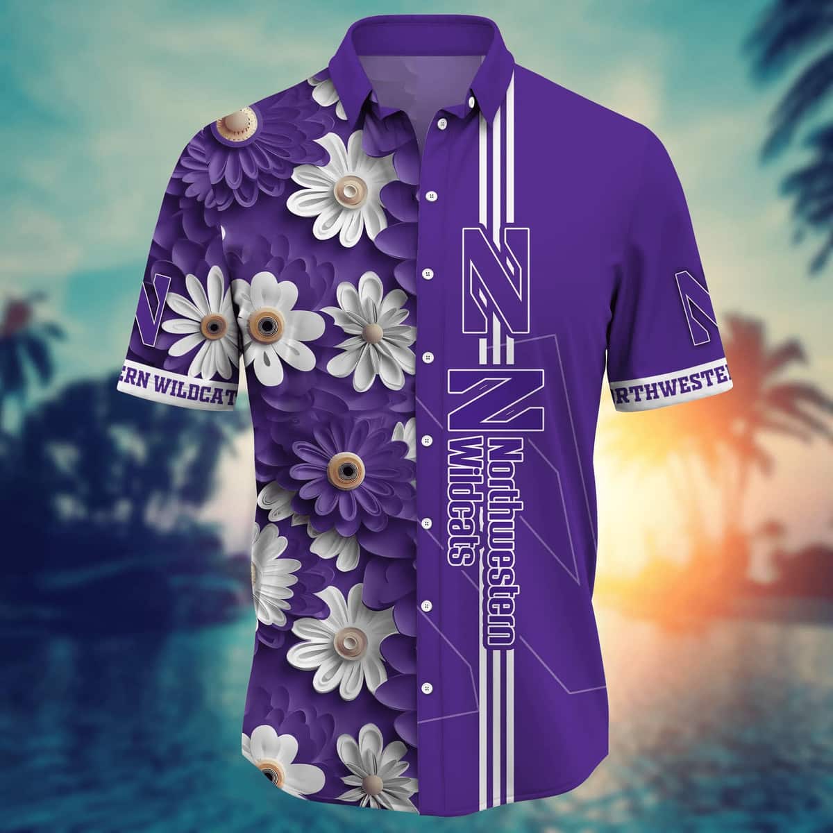 Classic Aloha NCAA Northwestern Wildcats Hawaiian Shirt Gift For Great Dad Classic Aloha NCAA Northwestern Wildcats Hawaiian Shirt Gift For Great Dad