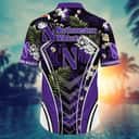 Cool Aloha NCAA Northwestern Wildcats Hawaiian Shirt Tropical Palm Leaves Gift For Friends Cool Aloha NCAA Northwestern Wildcats Hawaiian Shirt Tropical Palm Leaves Gift For Friends