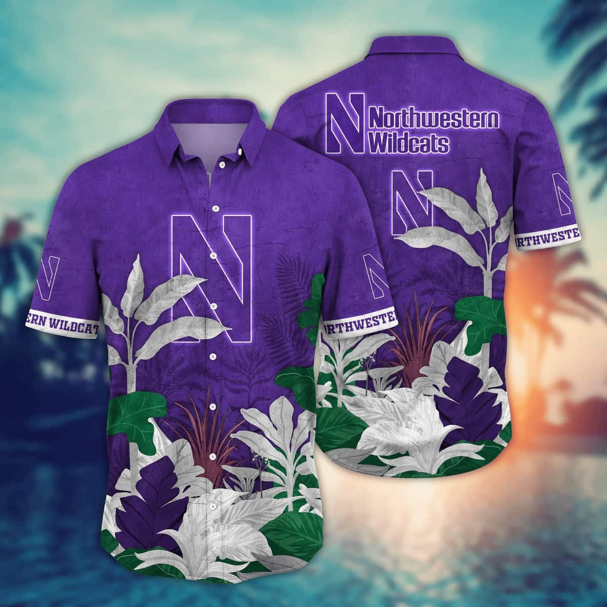 Vintage Northwestern Wildcats NCAA Hawaiian Shirt Aloha Summer Holiday Gift For Mom